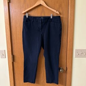 Loft Curvy Skinny Ankle Navy Pants 14